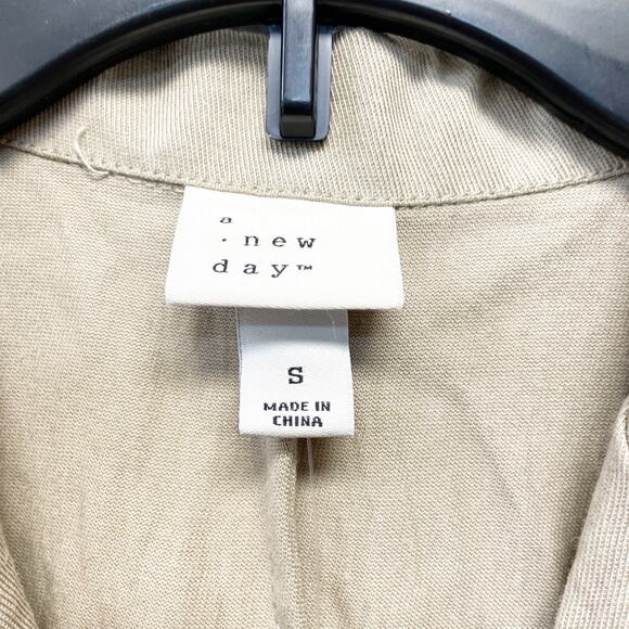 A New Day Women's Tie Waist Midi Shirtdress Khaki Size Small - Picture 4 of 6